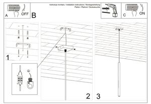 Sollux SL.0465 - Lampadario a sospensione con filo PASTELO 1xG9/8W/230V bianco