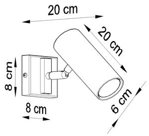 Luce Spot da parete DIREZIONE 1xGU10/40W/230V nero