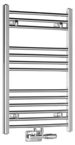 Radiatore da bagno Aqualine ALYA, modello diritto 500x803 mm, attacco centrale, cromato