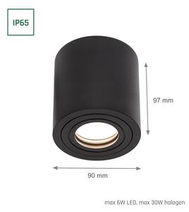Faretto da bagno CHLOE 1xGU10/6W/230V IP65 rotondo nero