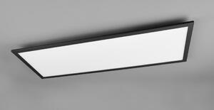 ALPHA PLAFONIERA RETTANGOLARE CM 80X30 LED 34W LUCE 3000K NERA MODERNA