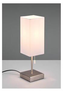 OLE LAMPADA DA TAVOLO CON PORTE USB MODERNA IN METALLO E TESSUTO LAMPADINA 1XE27