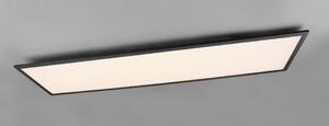 ALPHA PLAFONIERA RETTANGOLARE CM 120X30 LED 34W LUCE 3000K NERA MODERNA