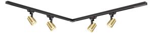 Faretto per sistema a binario VOLF 4xGU10/10W/230V oro/nero