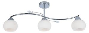 Lampadario a sospensione con supporto rigido CONNOR 3xE27/15W/230V cromo lucido/bianco