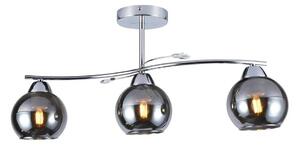 Lampadario a sospensione con supporto rigido CONNOR 3xE27/15W/230V cromo lucido/grigio