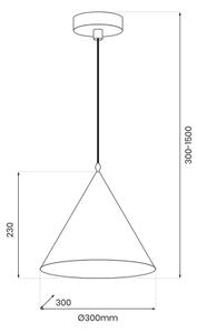 Lampadario a sospensione con filo BOSCO 1xE27/15W/230V marrone