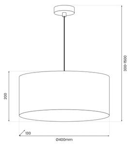 Lampadario a sospensione con filo FIORE 1xE27/15W/230V oro