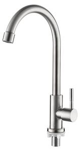 Rubinetto per acqua fredda da cucina Ibergrif, acciaio inossidabile, orientabile a 360°, per miscelatore da lavello