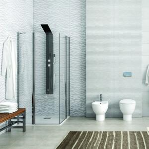 Kamalu cabina doccia angolare 70x70 a doppio battente | kpx1000