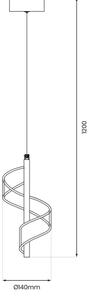 Lampadario LED a sospensione con filo LARGO LED/10W/230V oro