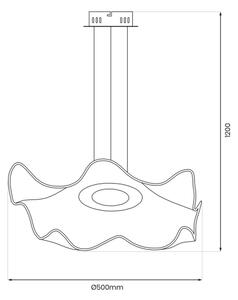 Lampadario LED a sospensione con filo LARGO LED/16W/230V oro