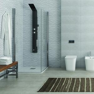 Kamalu box doccia angolare 70x70 due ante battenti finitura cromo | ks2800