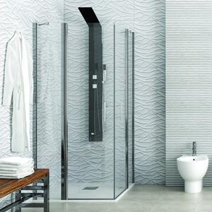 Kamalu cabina doccia angolare 90x90 a doppio battente | kpx1000