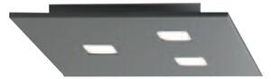 Plafoniera Contemporanea Sparta Metallo Tortora 3 Luci Gx53
