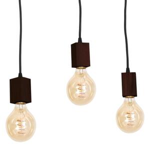 Lampadario a sospensione con supporto rigido JACK 3xE27/40W/230V legno marrone