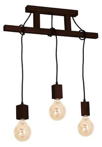 Lampadario a sospensione con supporto rigido JACK 3xE27/40W/230V legno marrone