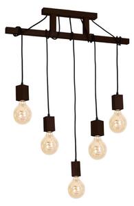 Lampadario a sospensione con supporto rigido JACK 5xE27/40W/230V legno marrone