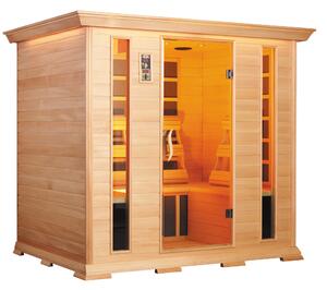 Sauna Finlandese ad Infrarossi 3-4 Posti 210x160 cm in Legno di Cedro H195 Vorich Luxury