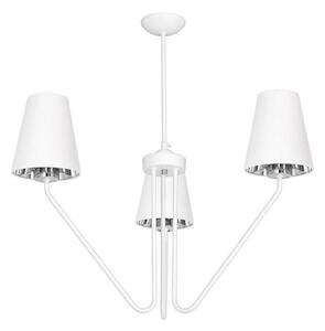 Lampadario a sospensione con supporto rigido VICTORIA 3xE27/60W/230V bianco