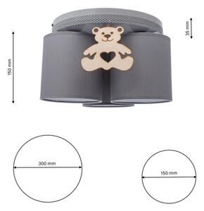 Plafoniera per bambini BEAR 3xE27/60W/230V