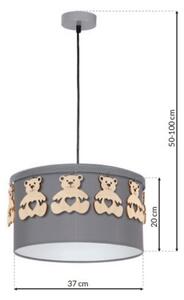 Lampadario a sospensione per bambini BEAR 1xE27/60W/230V