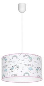 Lampadario a sospensione per bambini UNICORN 1xE27/60W/230V