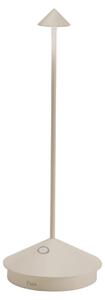 Lampada a led da tavolo Pina Pro Sabbia ricaricabile e dimmerabile senza fili Zafferano 2200-2700-3000K IP54 Batteria da 12h