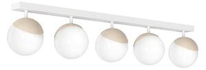 Lampadario a plafone SFERA WOOD 5xE14/40W/230V bianco