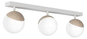 Lampadario a plafone SFERA WOOD 3xE14/40W/230V bianco