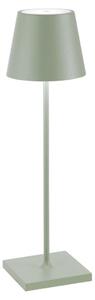 Zafferano Lampada a led da tavolo Poldina Pro Verde Salvia ricaricabile e dimmerabile con batteria fino a 12 ore. Da uso esterno IP65