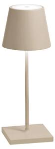Zafferano Lampada a led da tavolo Poldina Pro Mini Sabbia ricaricabile e dimmerabile con batteria fino a 12 ore
