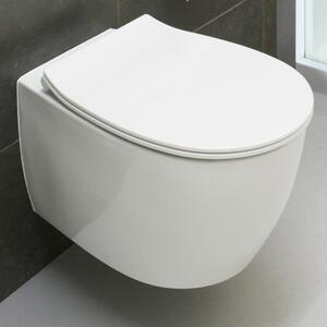 WC sospeso SENTIMENTI, senza bordo, 36x51cm, bianco