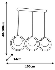 Lampadario a sospensione con filo BOSTON 3xE14/40W/230V