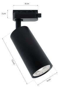 Faretto MICA per sistema a binario 1xGU10/25W/230V Monofase nero