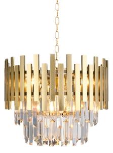 Lampadario di cristallo a sospensione con catena ASPEN GOLD 6xE14/40W/230V