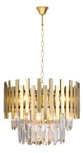 Lampadario di cristallo a sospensione con catena ASPEN GOLD 6xE14/40W/230V