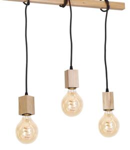 Lampadario a sospensione JACK 3xE27/40W/230V legno naturale