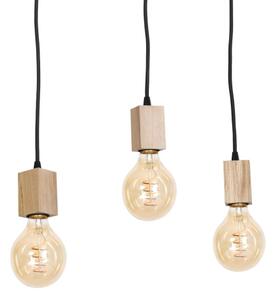 Lampadario a sospensione JACK 3xE27/40W/230V legno naturale