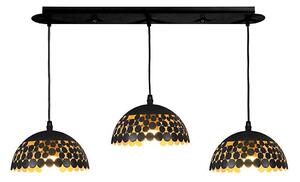 Lampadario a sospensione con filo LISA BLACK 3xE27/60W/230V