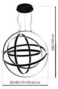 Lampadario LED a cavo COPERNICUS LED/260W/230V nero