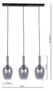 Lampadario su filo TANGO 3xE14/40W/230V nero