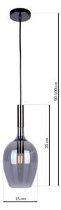 Lampadario su filo TANGO 1xE14/40W/230V nero