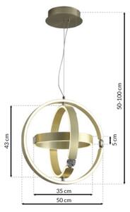 Lampadario di cristallo LED su filo SIRIUS LED/80W/230V
