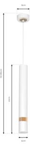 Lampadario a sospensione con filo JOKER WHITE WOOD 1xGU10/8W/230V