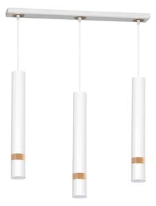 Lampadario a sospensione con filo JOKER WHITE WOOD 3xGU10/8W/230V