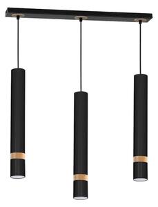 Lampadario a sospensione con filo JOKER BLACK WOOD 3xGU10/8W/230V