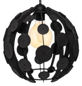 Lampadario su fune GAIA 3xE27/60W/230V nero/marrone