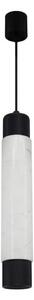 Lampadario a sospensione con filo MARBLE WHITE/BLACK 1xGU10/8W/230V