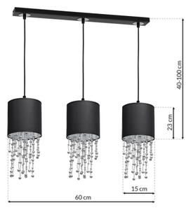 Lampadario a sospensione con filo ALMERIA 3xE27/60W/230V